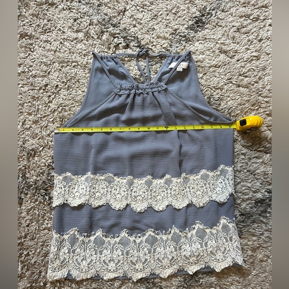 LOFT sleeveless top with lace accent size MP (G125) - Picture 10 of 12